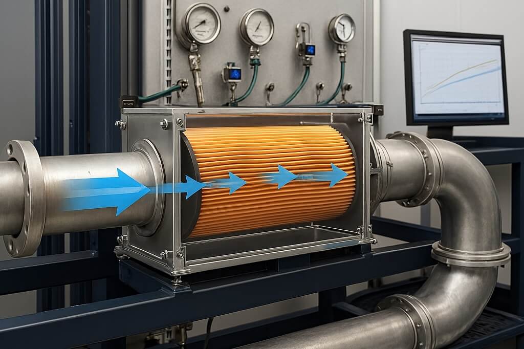 تصویر داخلی فیلتر خودرو و مسیر جریان هوا